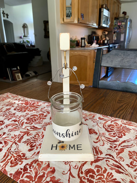 White Candle/Plant Hanger