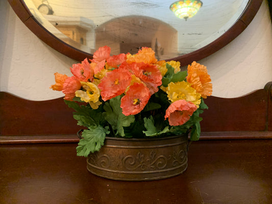 Floral in Brass Tin