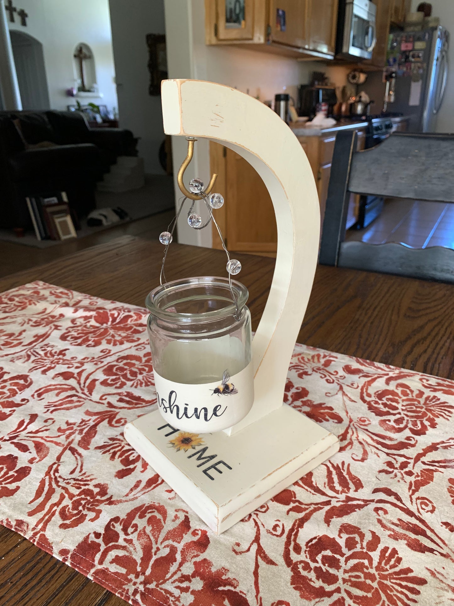 White Candle/Plant Hanger