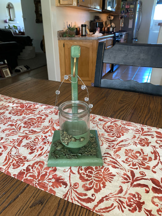 Green Candle/Plant Hanger